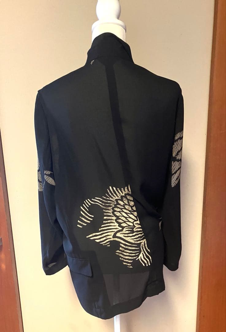 【アーカイブ❣️】コムデギャルソン ジョーゼット素材和柄デザインジャケット M