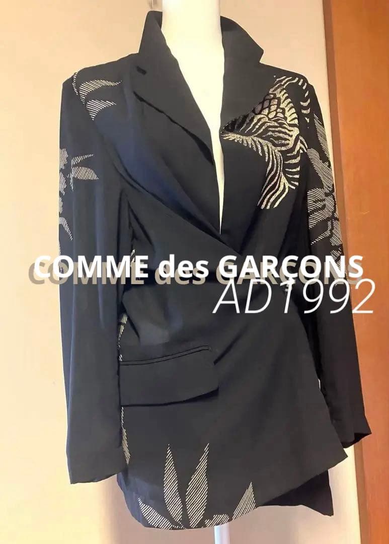 【アーカイブ❣️】コムデギャルソン ジョーゼット素材和柄デザインジャケット M