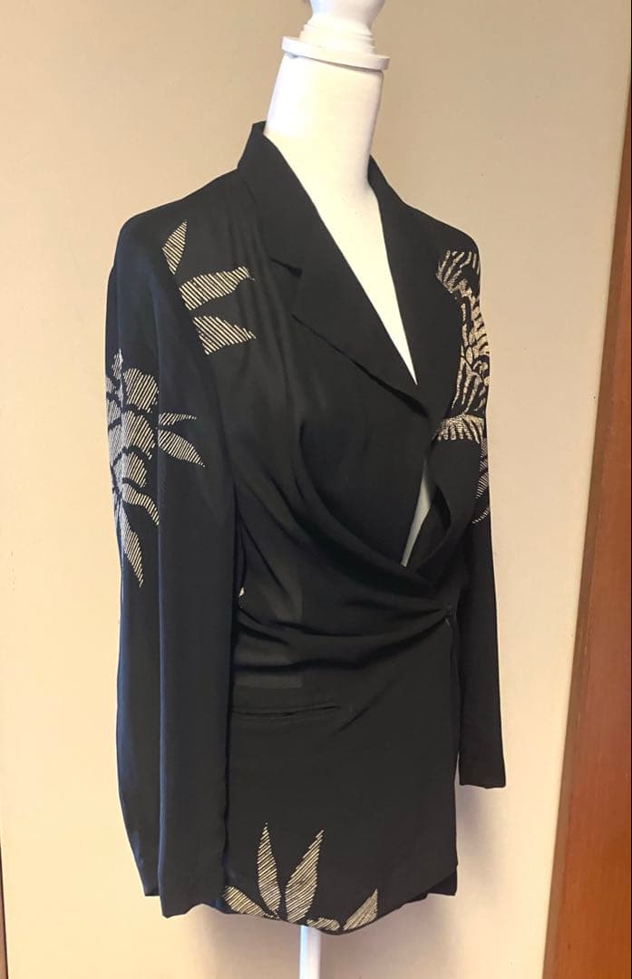 【アーカイブ❣️】コムデギャルソン ジョーゼット素材和柄デザインジャケット M