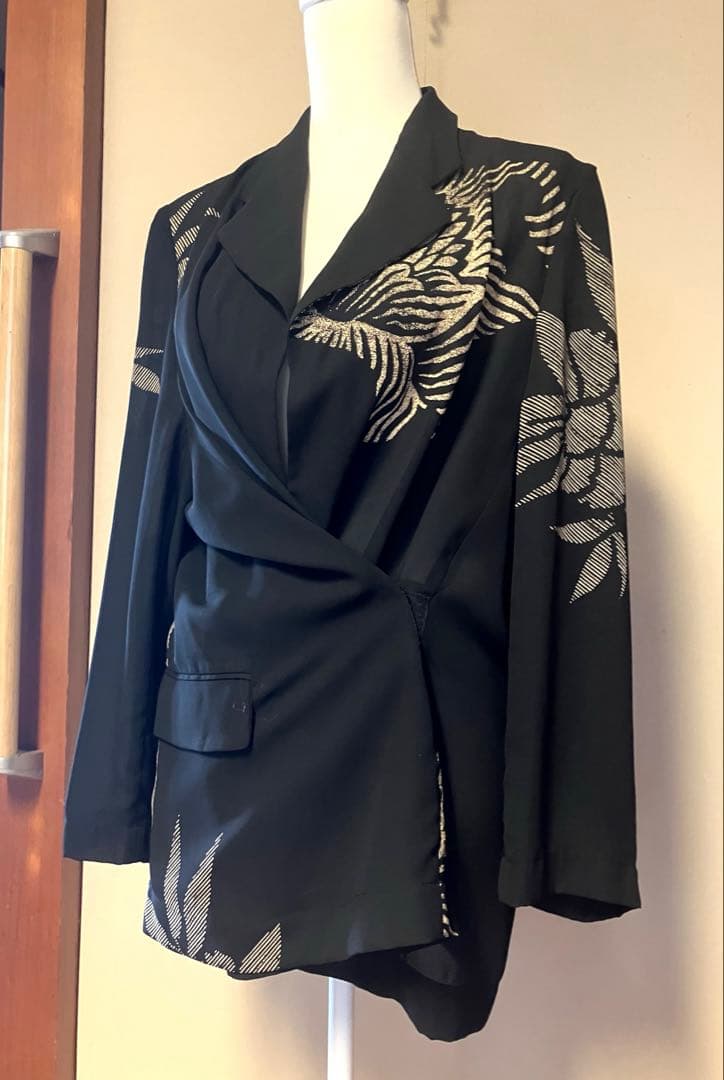 【アーカイブ❣️】コムデギャルソン ジョーゼット素材和柄デザインジャケット M