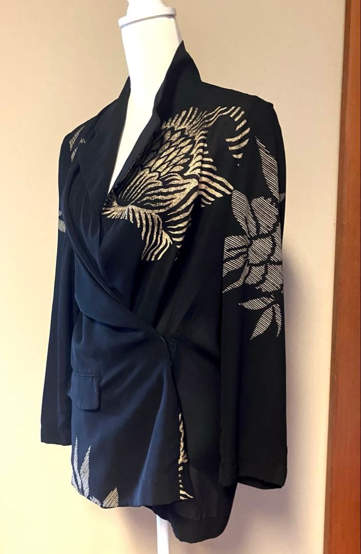 【アーカイブ❣️】コムデギャルソン ジョーゼット素材和柄デザインジャケット M