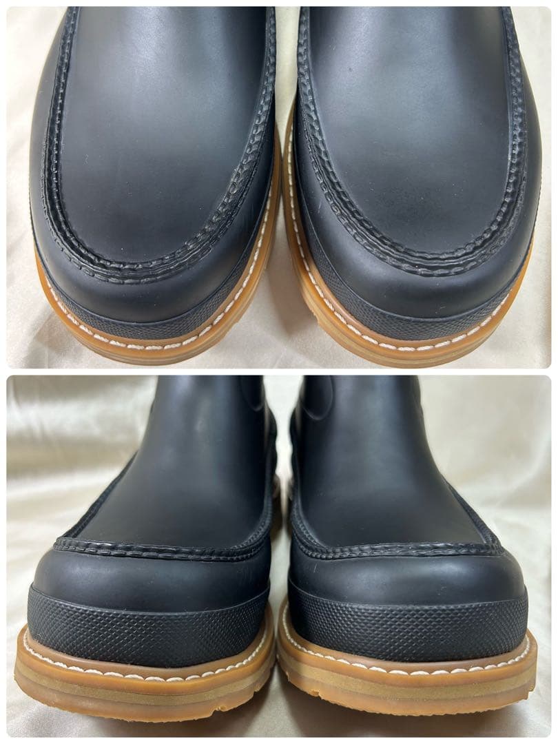【綺麗】HUNTER オリジナル モックトゥ ショートブーツ ブラック 27