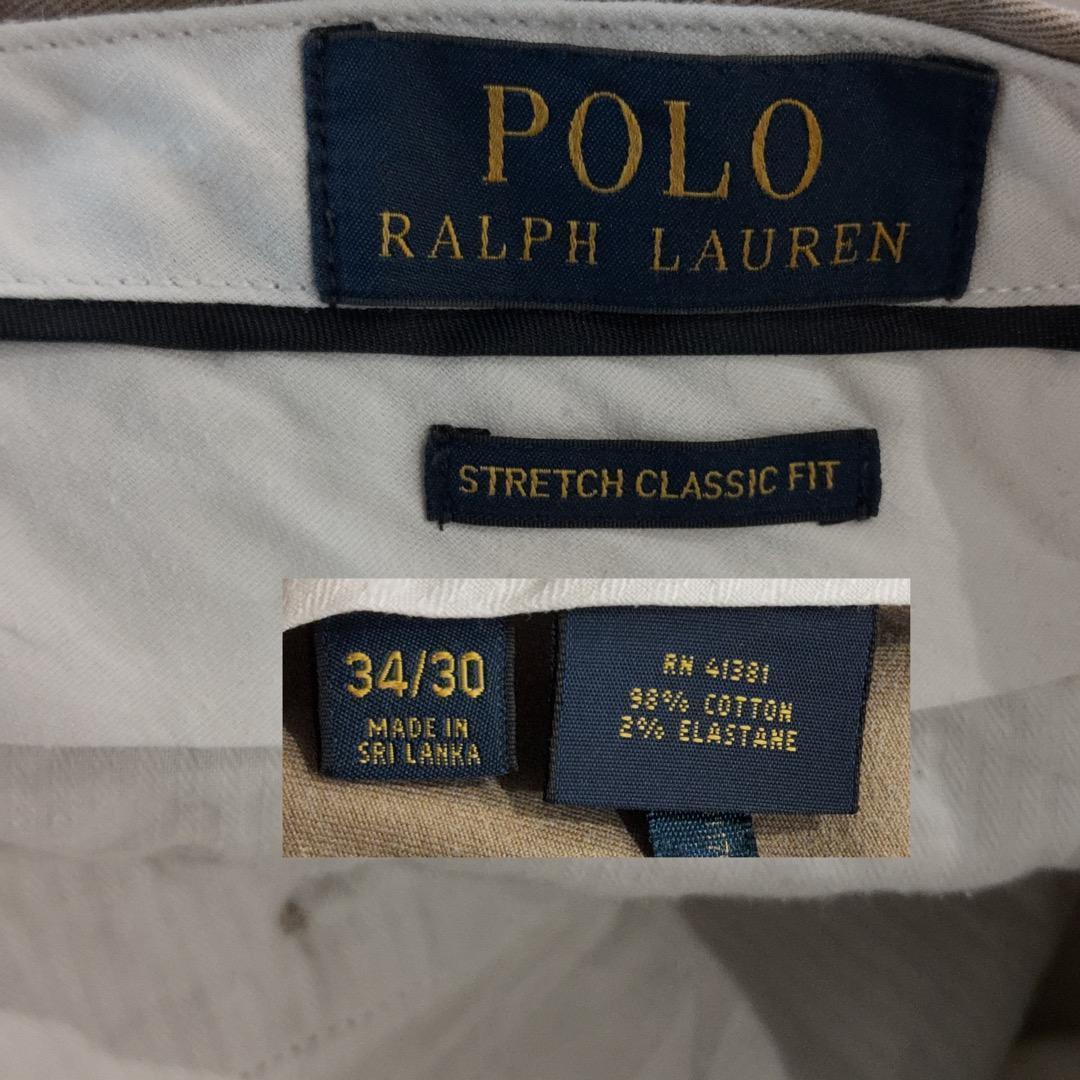 ポロ ラルフローレン W34 ポロチノ チノパン 古着 ベージュ 14926