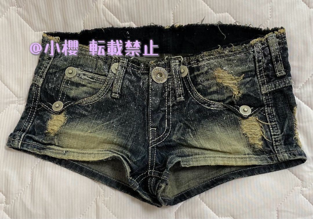 【希少】ギャル服◆d.i.a.ダメージ加工◆ラメ◆デニムショーパン◆平成ギャル