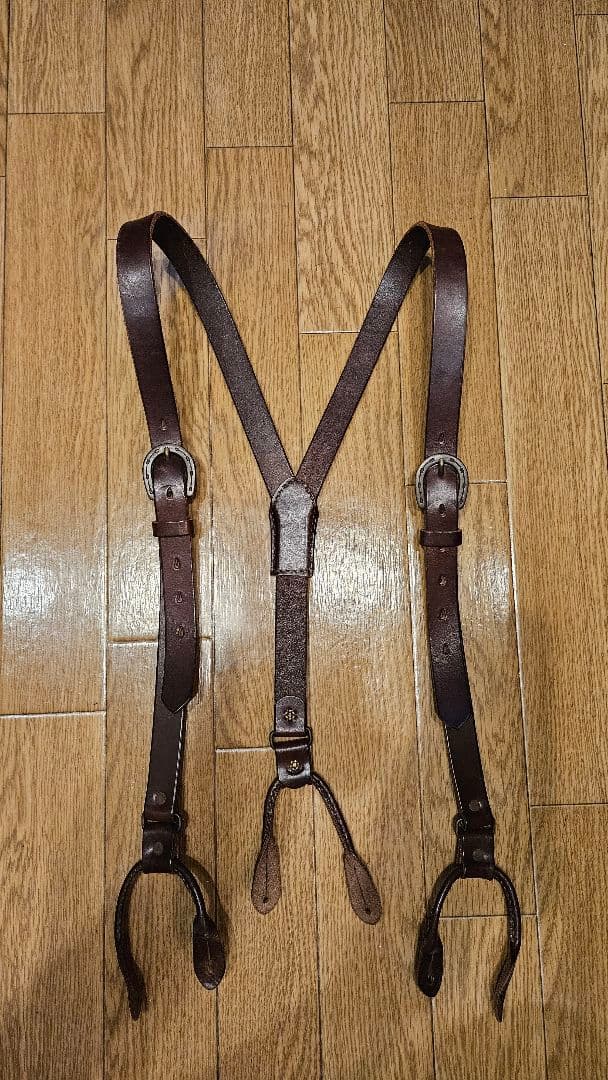 美品即決！GANGSTERVILLE(ギャングスタービル)レザーサスペンダー