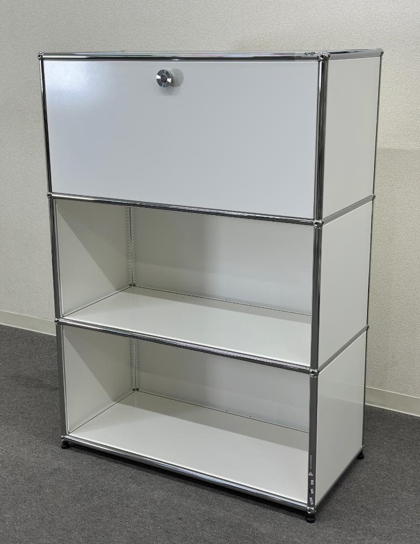 正規品!ほぼ未使用品■USMハラー■キャビネットシェルフ　1列3段　鍵なし　白