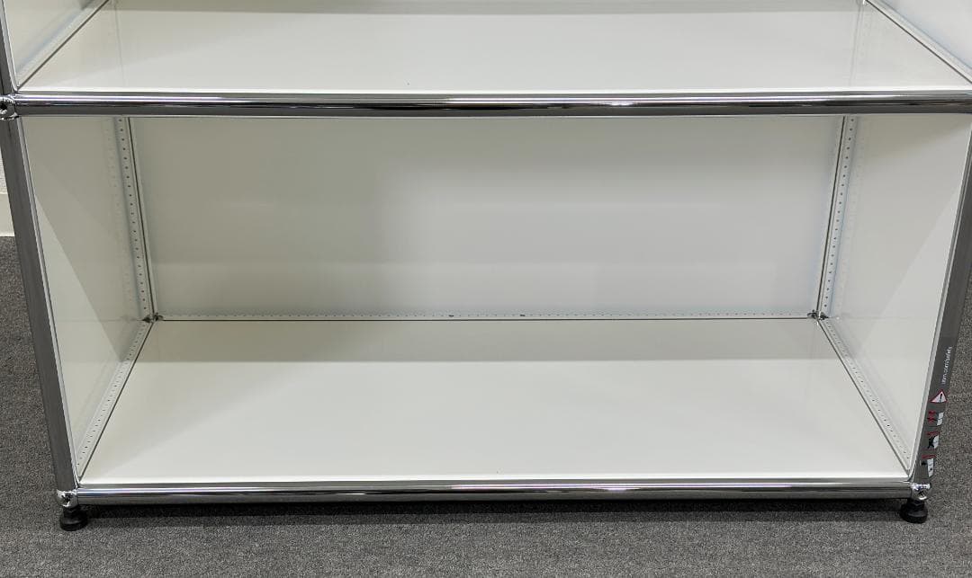 正規品!ほぼ未使用品■USMハラー■キャビネットシェルフ　1列3段　鍵なし　白