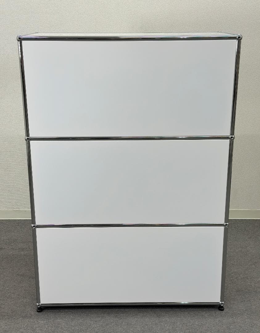 正規品!ほぼ未使用品■USMハラー■キャビネットシェルフ　1列3段　鍵なし　白