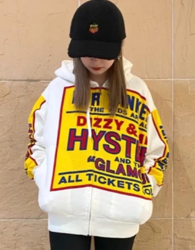 ヒステリックグラマー　DIZZY&MILKY　オーバーサイズパーカー