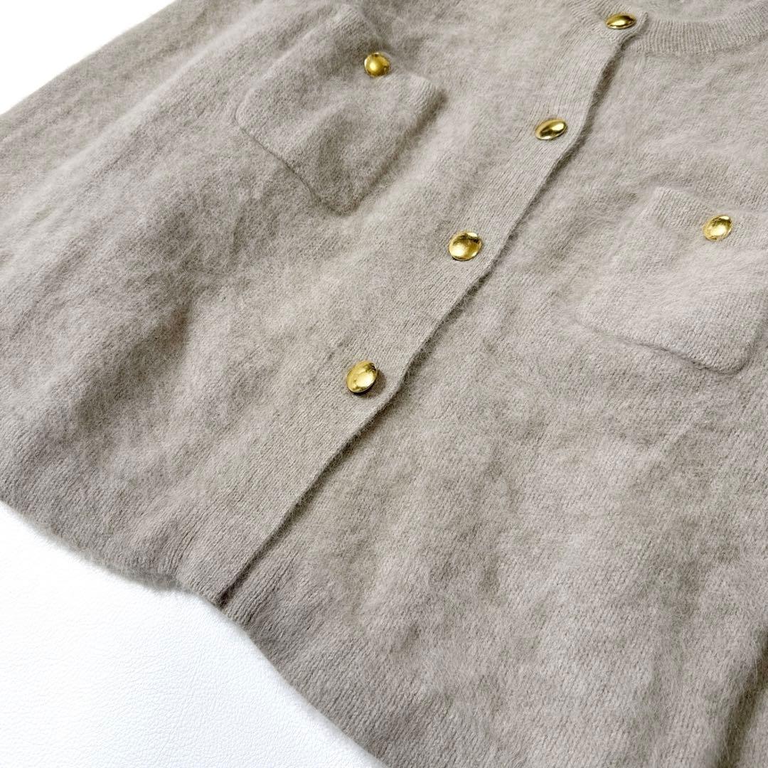 グリーンレーベルリラクシング デイリーエリートカーデ ベージュ カシミヤ