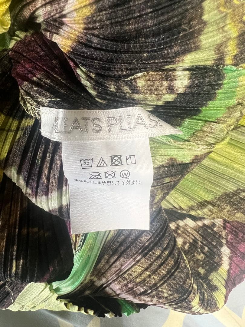 美品　イッセイミヤケ プリーツ 半袖ロングワンピース