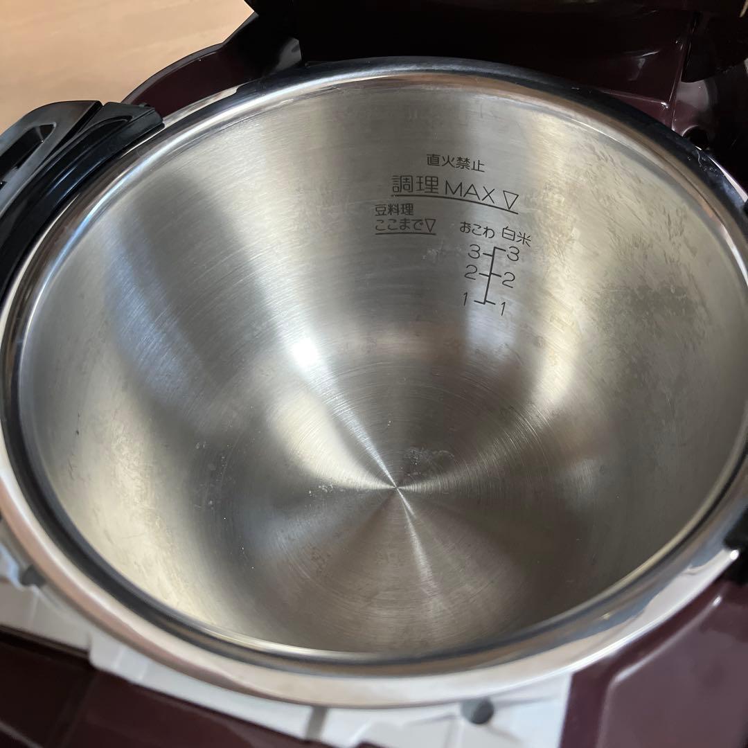 象印 自動圧力IHなべ EL-MB30 煮込み自慢 ボルドー　圧力鍋