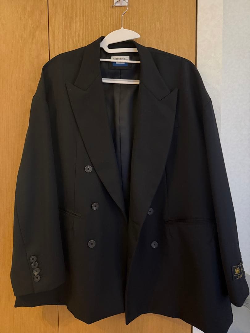 MAISON SPECIAL ブラック ダブルブレストジャケット