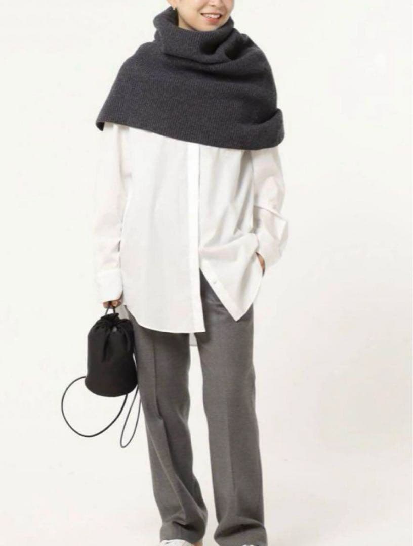 極美品　AP STUDIO リブニットケープ