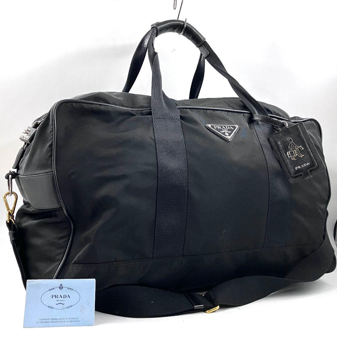 超大容量✨️プラダ 3034 2way ボストンバッグ サフィアーノ ナイロン