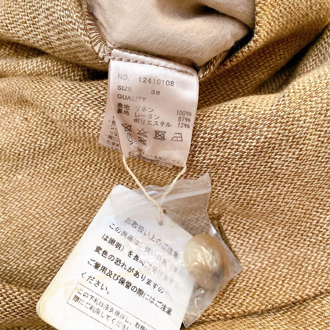 【TODAYFUL/トゥデイフル】ブラウン リネンジャケット(38)ユニセックス