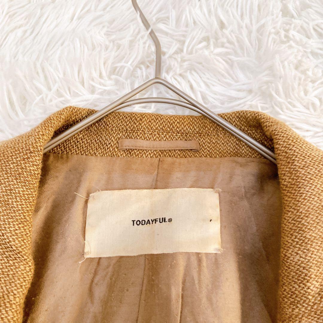 【TODAYFUL/トゥデイフル】ブラウン リネンジャケット(38)ユニセックス