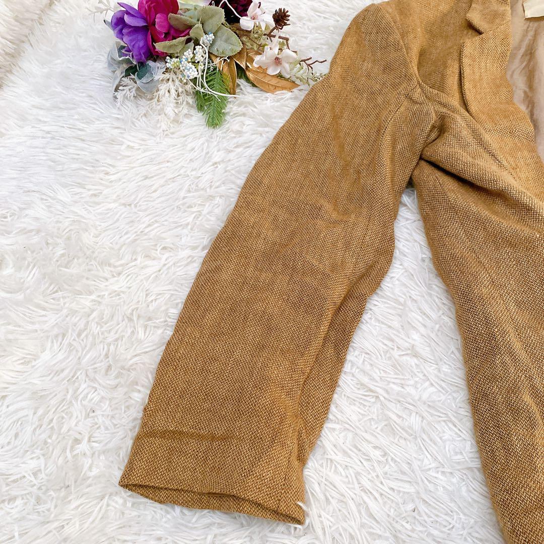 【TODAYFUL/トゥデイフル】ブラウン リネンジャケット(38)ユニセックス