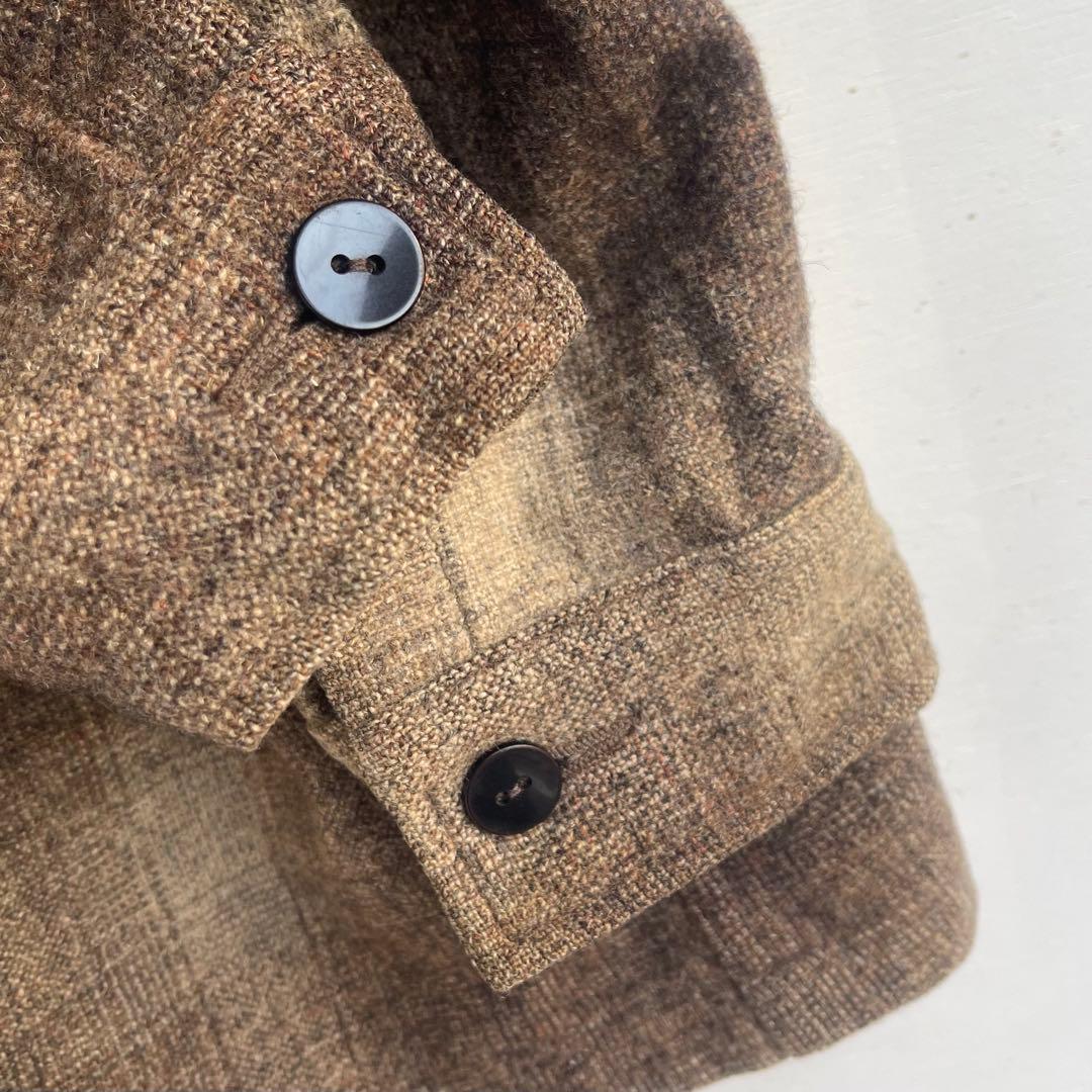 70s ペンドルトン オンブレチェックジャケット ウールジャケット CPO 古着