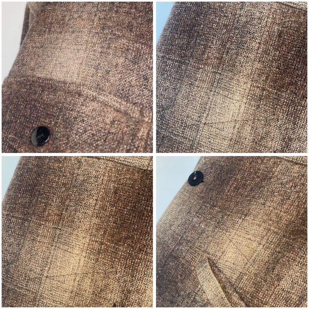 70s ペンドルトン オンブレチェックジャケット ウールジャケット CPO 古着