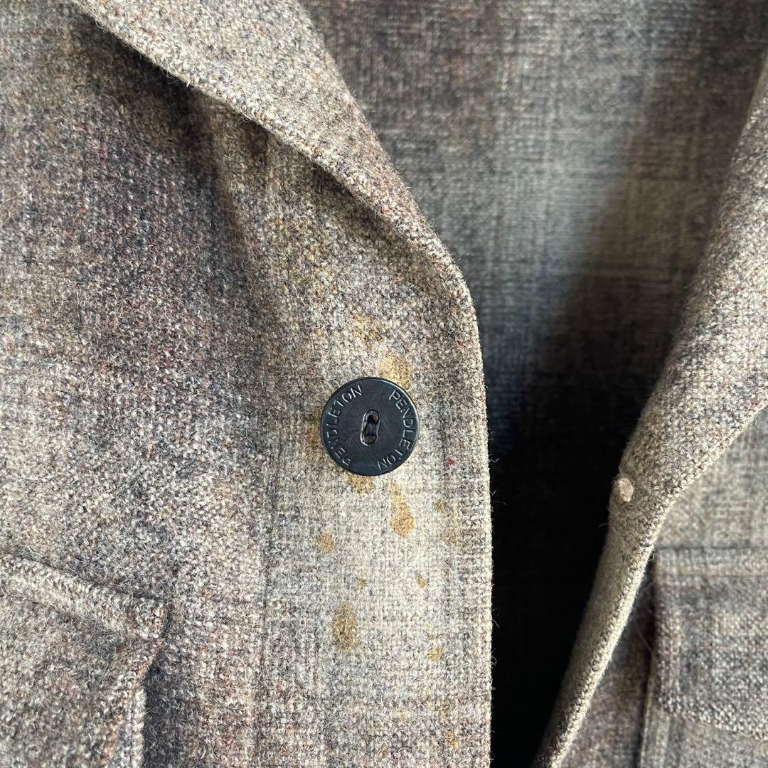 70s ペンドルトン オンブレチェックジャケット ウールジャケット CPO 古着