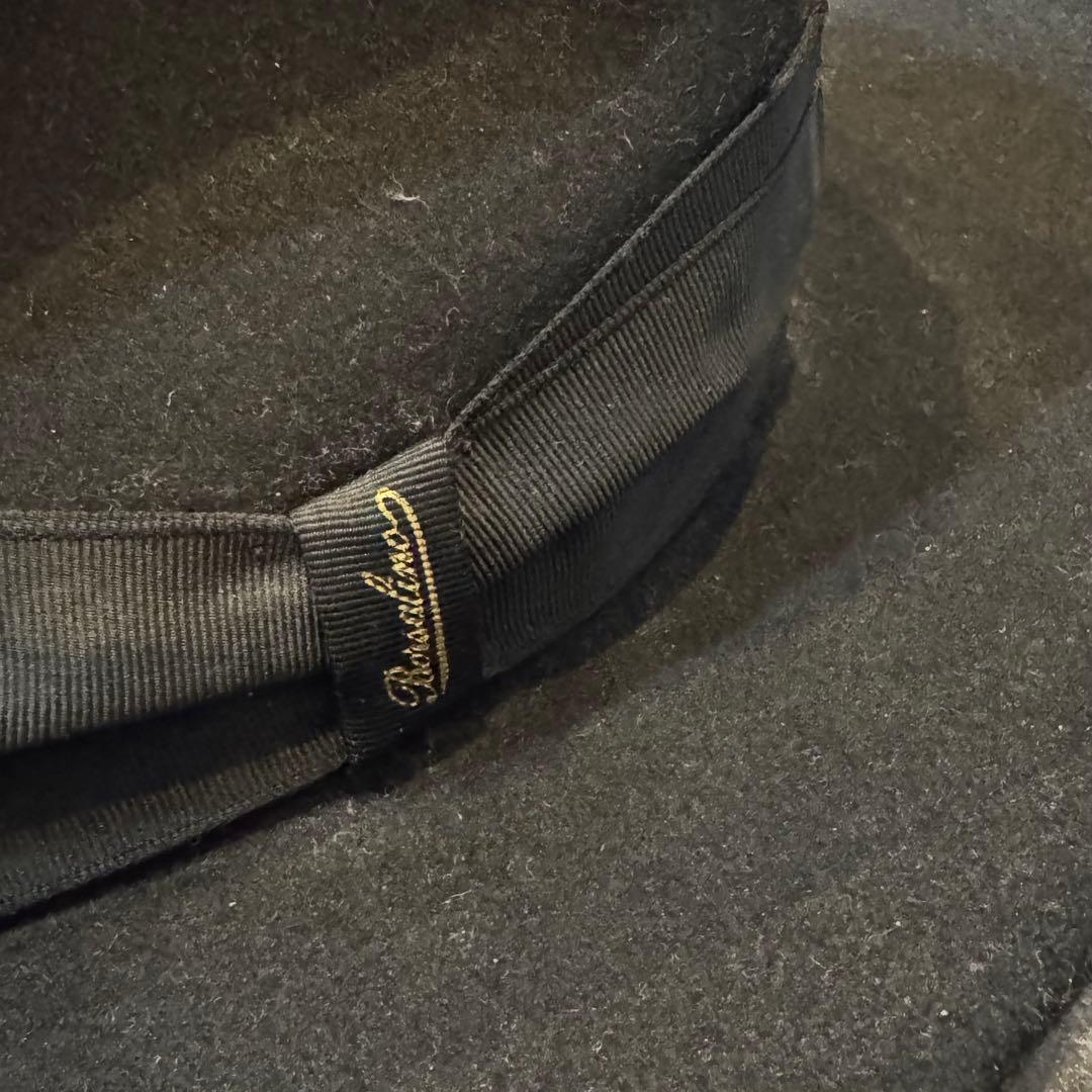 Borsalino ブラックウールハット 59