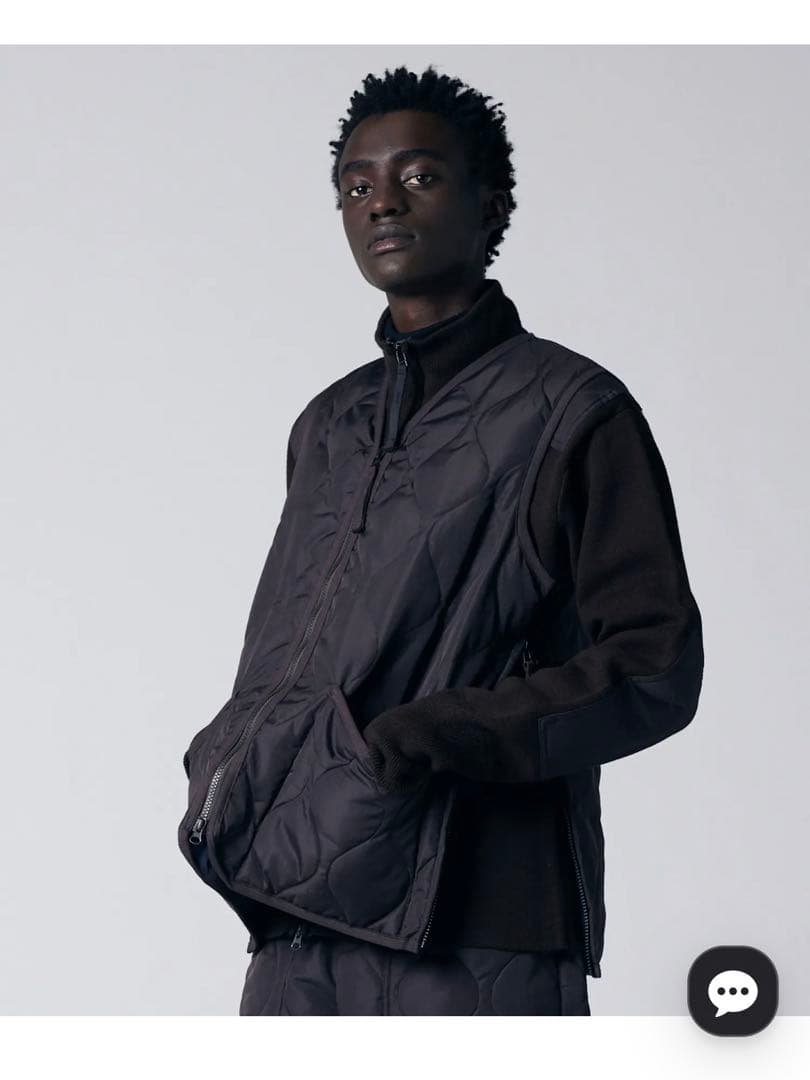 TAION ミリタリーVネックジップ ダウンベスト TAION-001ZML-1