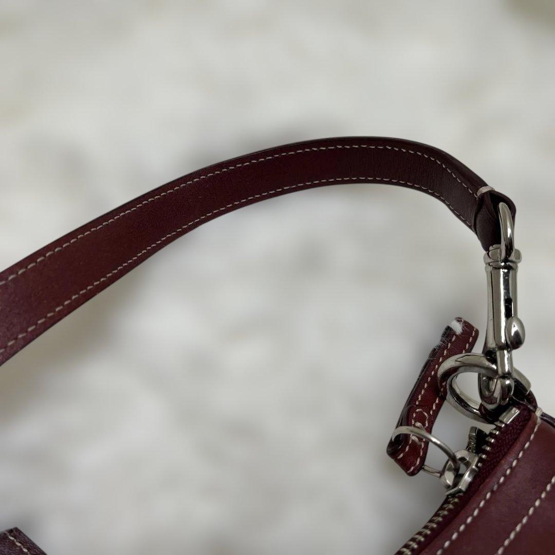 良品 COACH コーチ アクセサリーポーチ　ソーホー　ワンショルダー　レザー