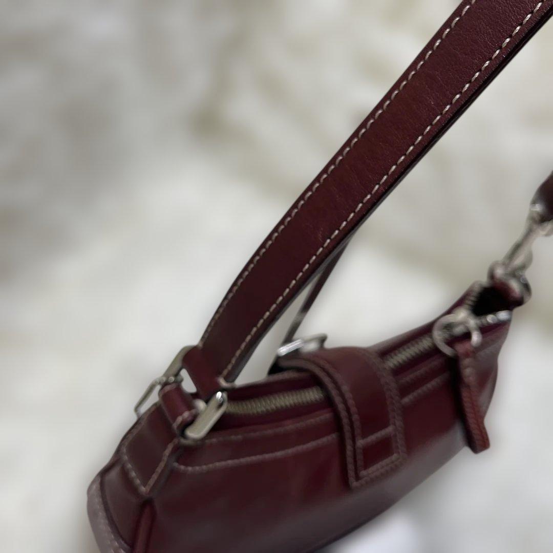 良品 COACH コーチ アクセサリーポーチ　ソーホー　ワンショルダー　レザー