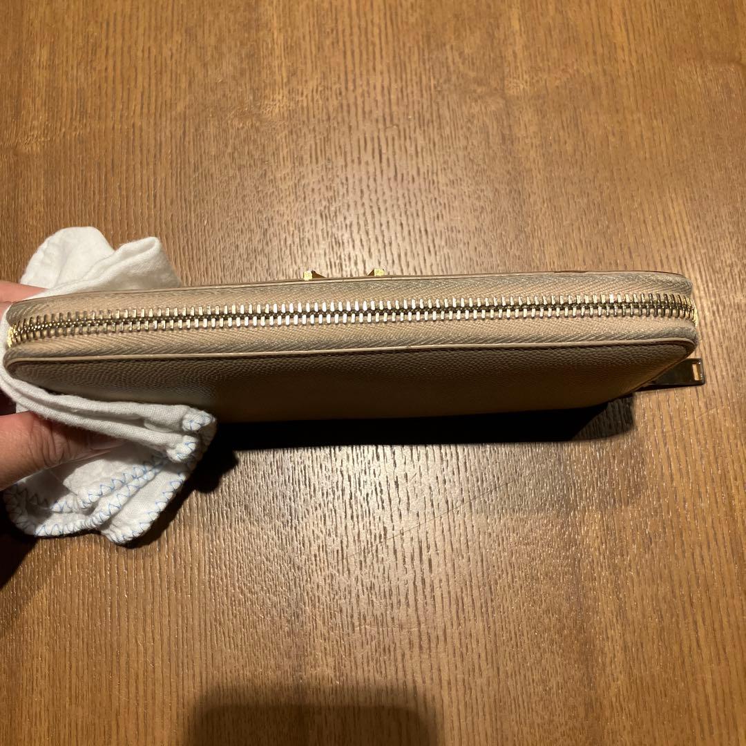 YSL ベージュ 長財布　レザー