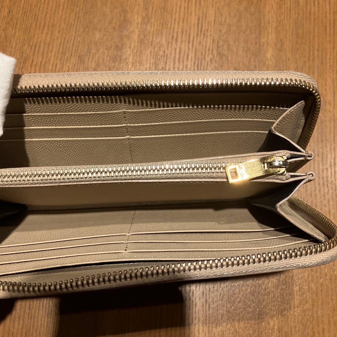 YSL ベージュ 長財布　レザー