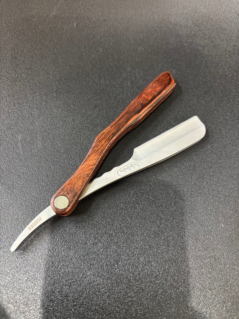 限定品　FEATHER アーティストクラブSS レザー木製ハンドル 替刃付