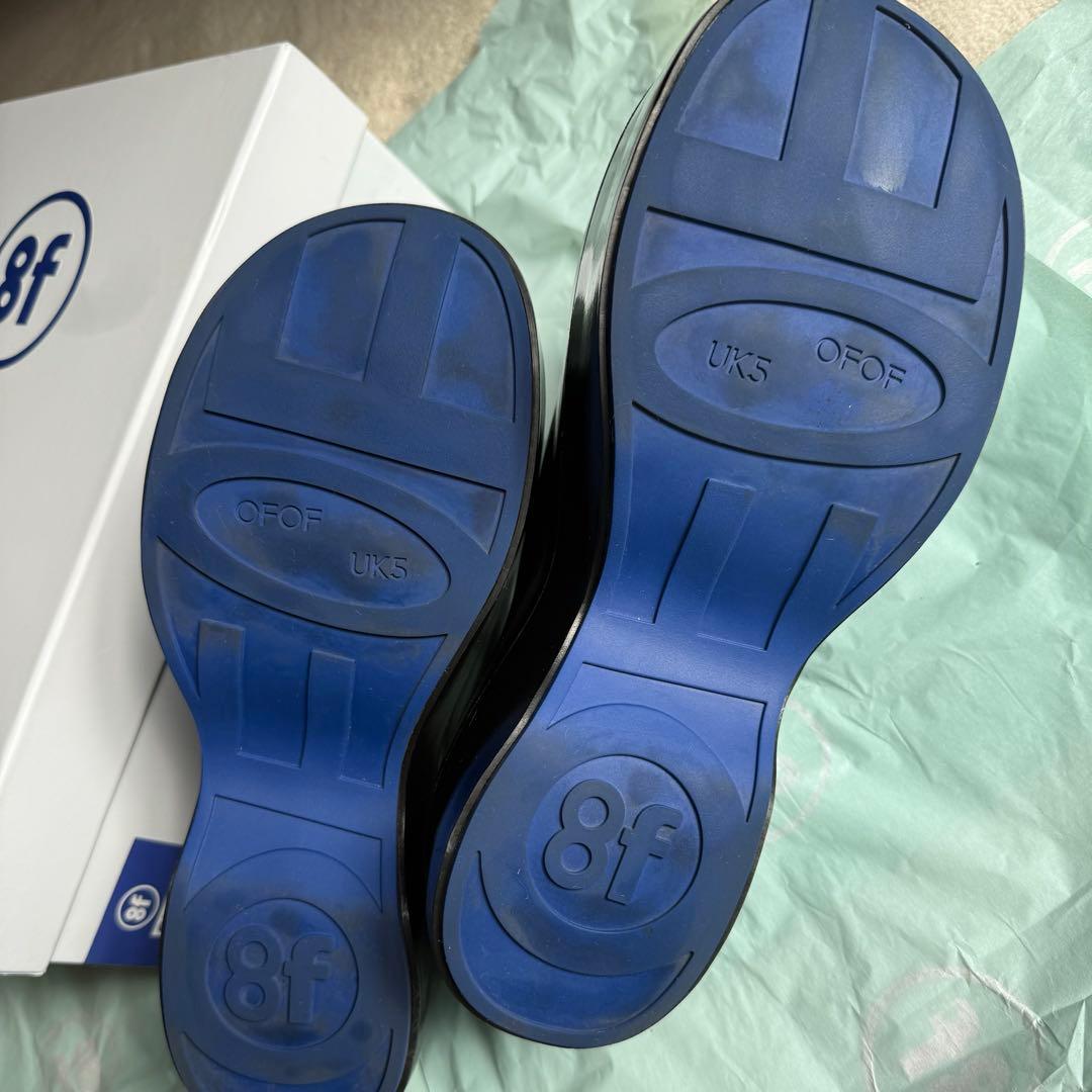 靴 OFOF 1F GLOSSY BLACK UK5