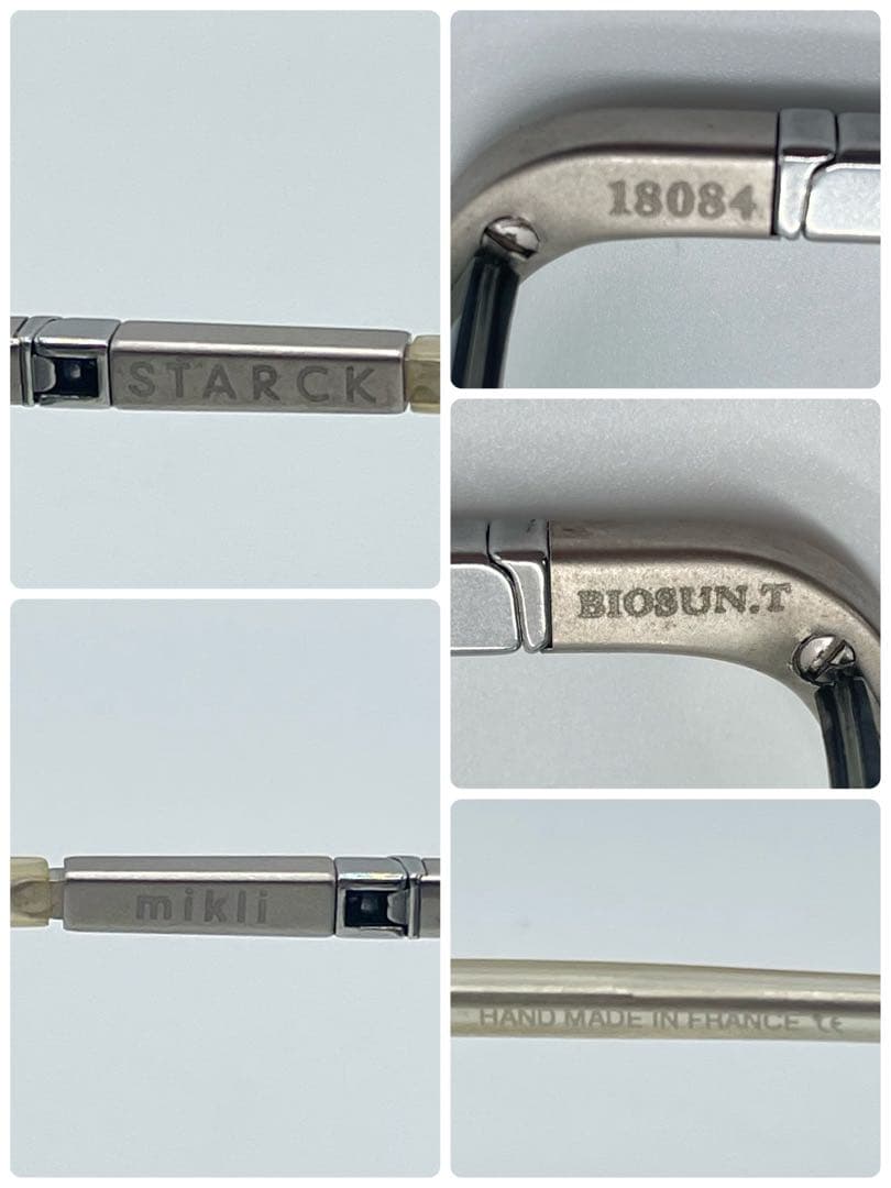 名作 STARCK eyes mikli BIOSUN.T GOLD ハーフリム