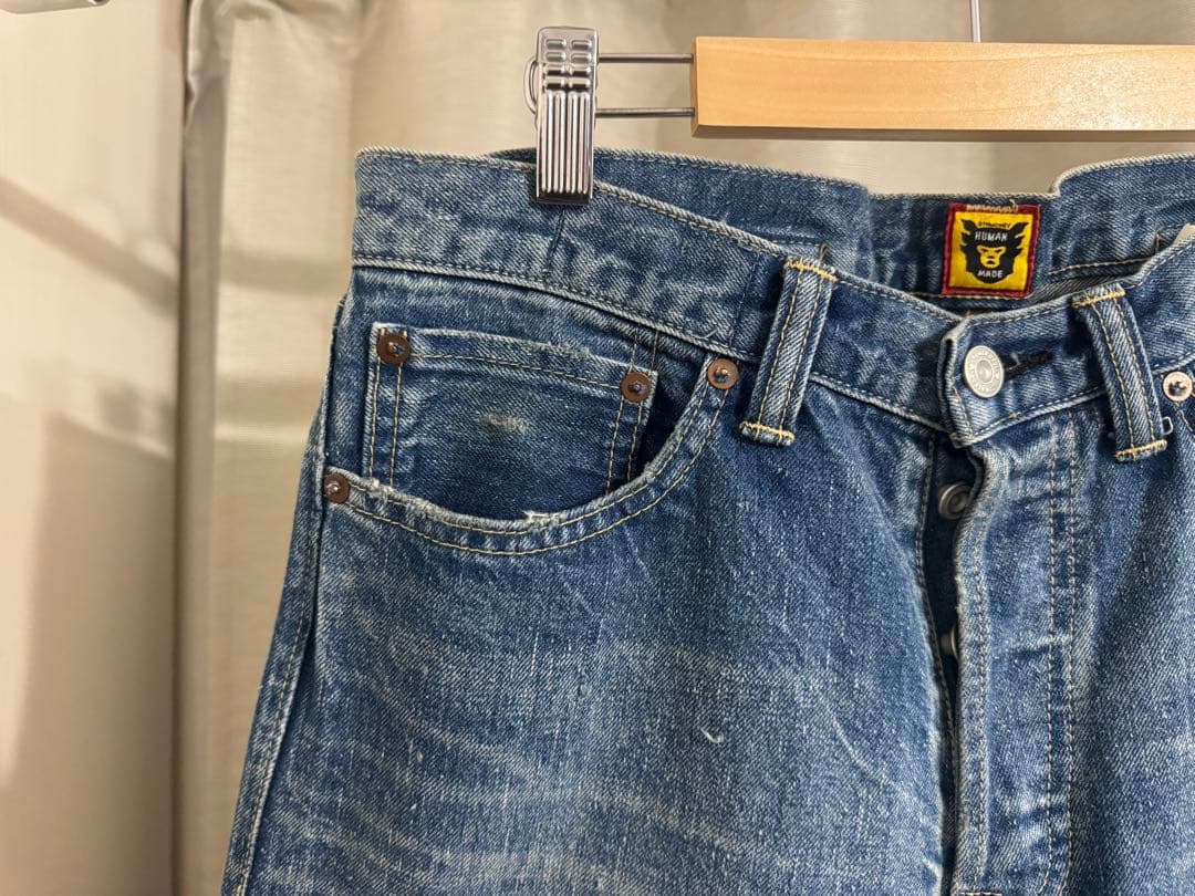 HUMAN MADE ストレートデニムパンツ インディゴ 30インチ