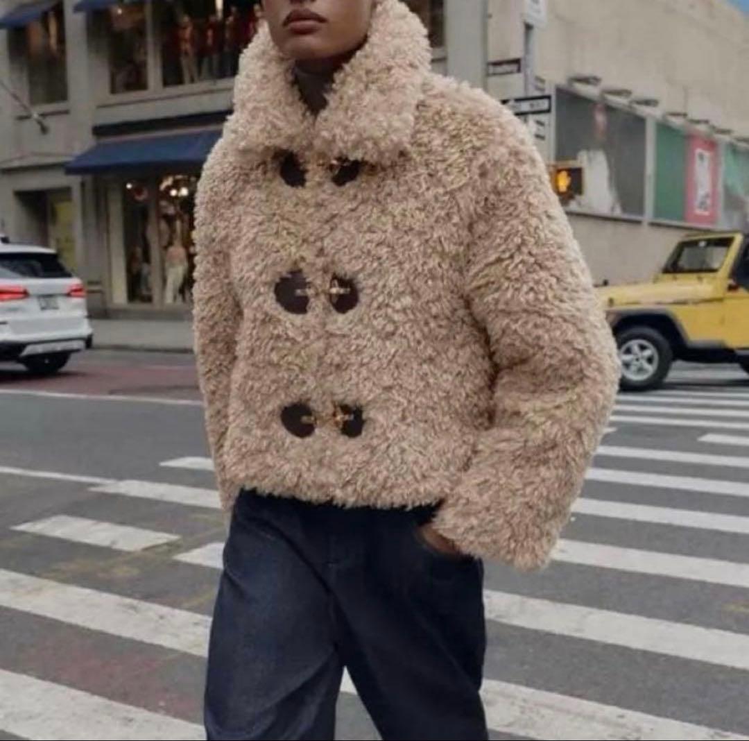 ZARA トグルボタンフェイクファージャケット XS 新品未使用