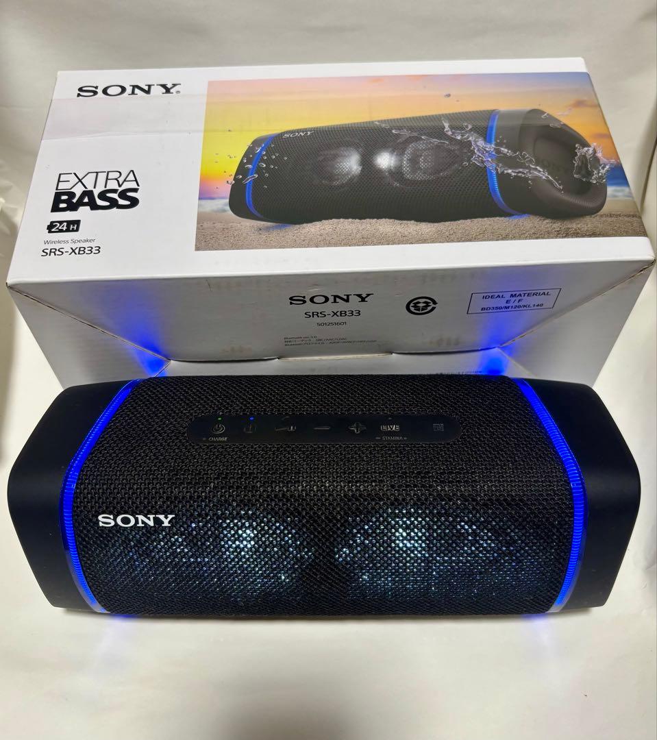 SONY SRS-XB33 ワイヤレスポータブルスピーカー箱付き動作品