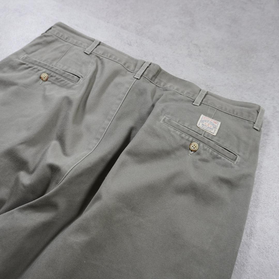 PoloRalphLauren90s初期タグUSA製ポロチノカーキ古着