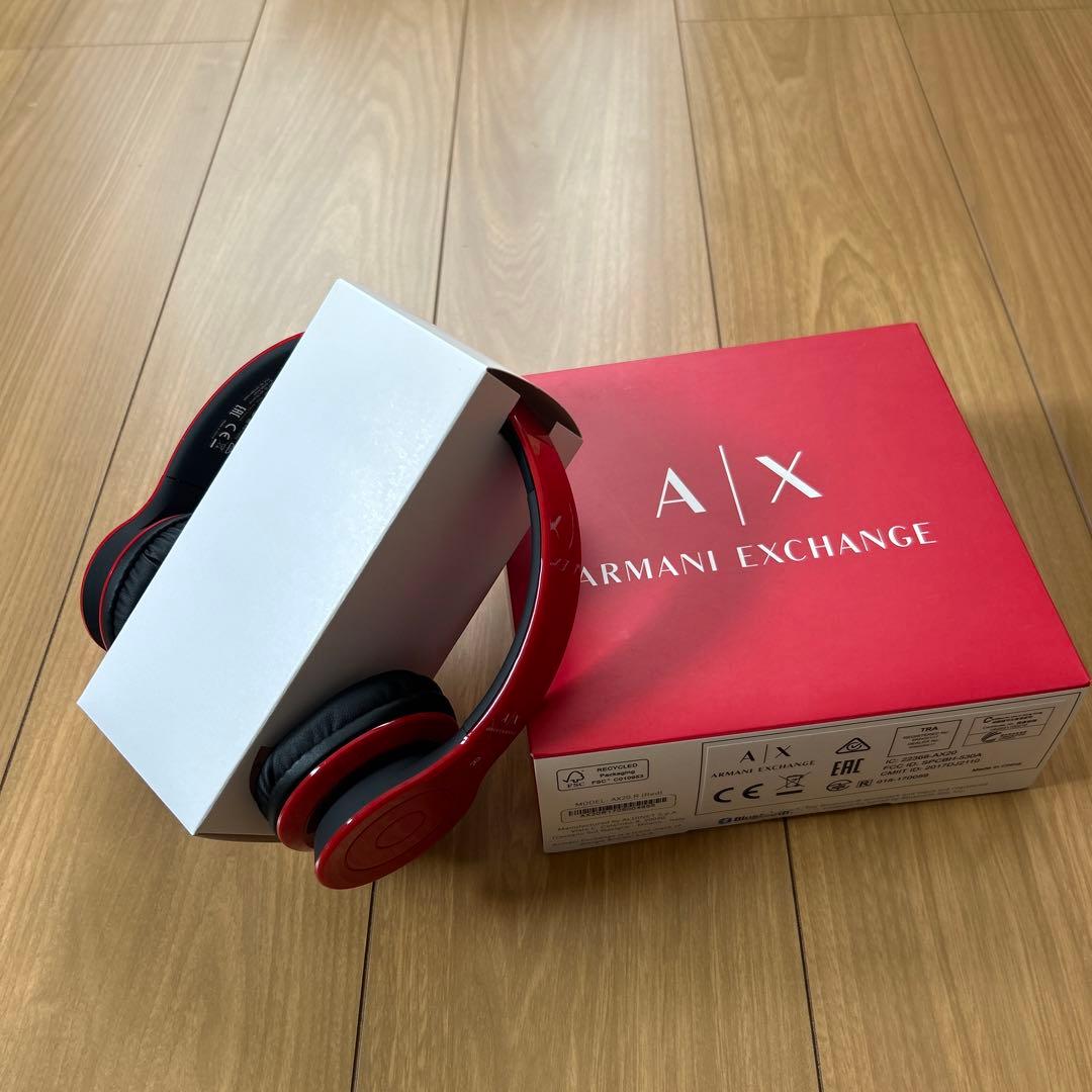 《非売品》新品*Armani Exchange*ワイヤレスヘッドホン*AX 赤