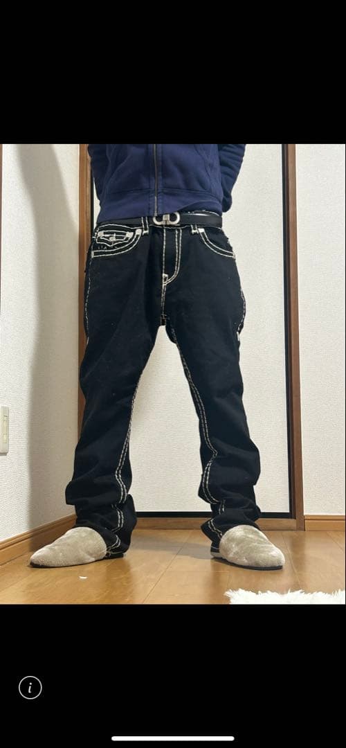 TRUE RELIGION ブラックデニム34