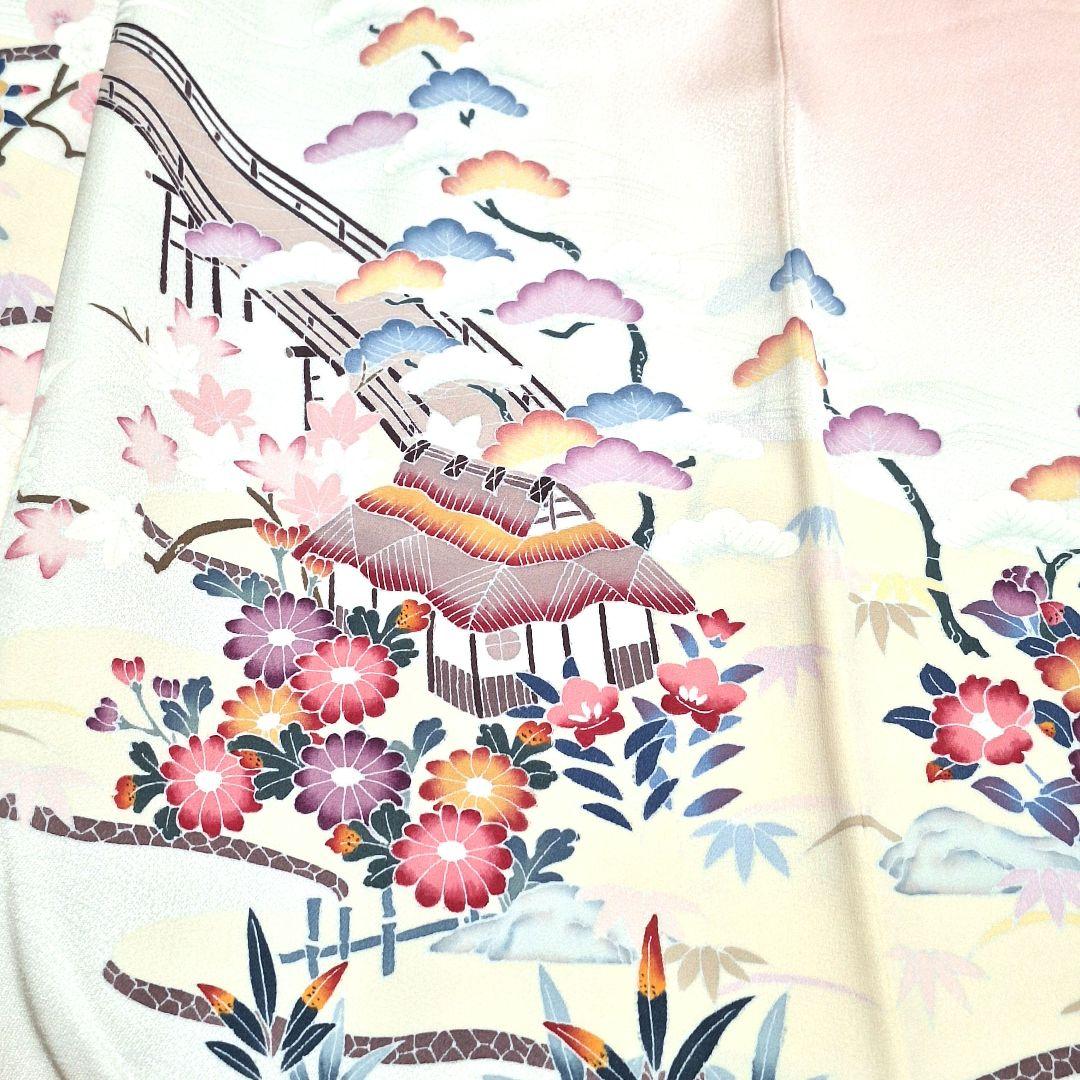 新品 正絹 手描き友禅 訪問着 袷 未使用品