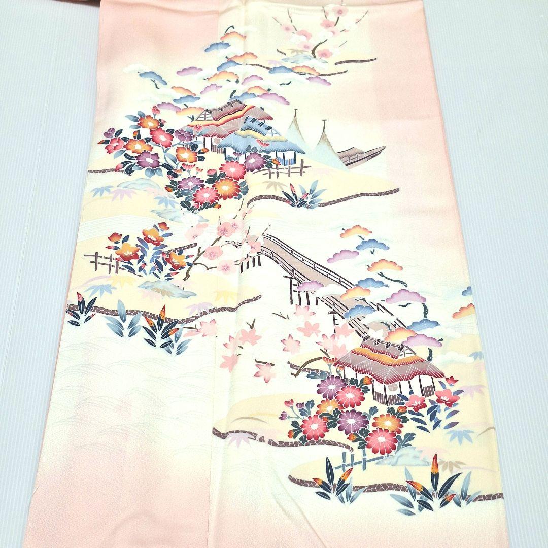 新品 正絹 手描き友禅 訪問着 袷 未使用品