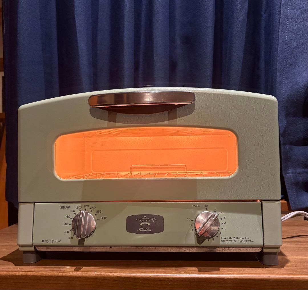 【美品】#アラジン #グラファイトグリル・トースター2枚焼　ミントグリーン