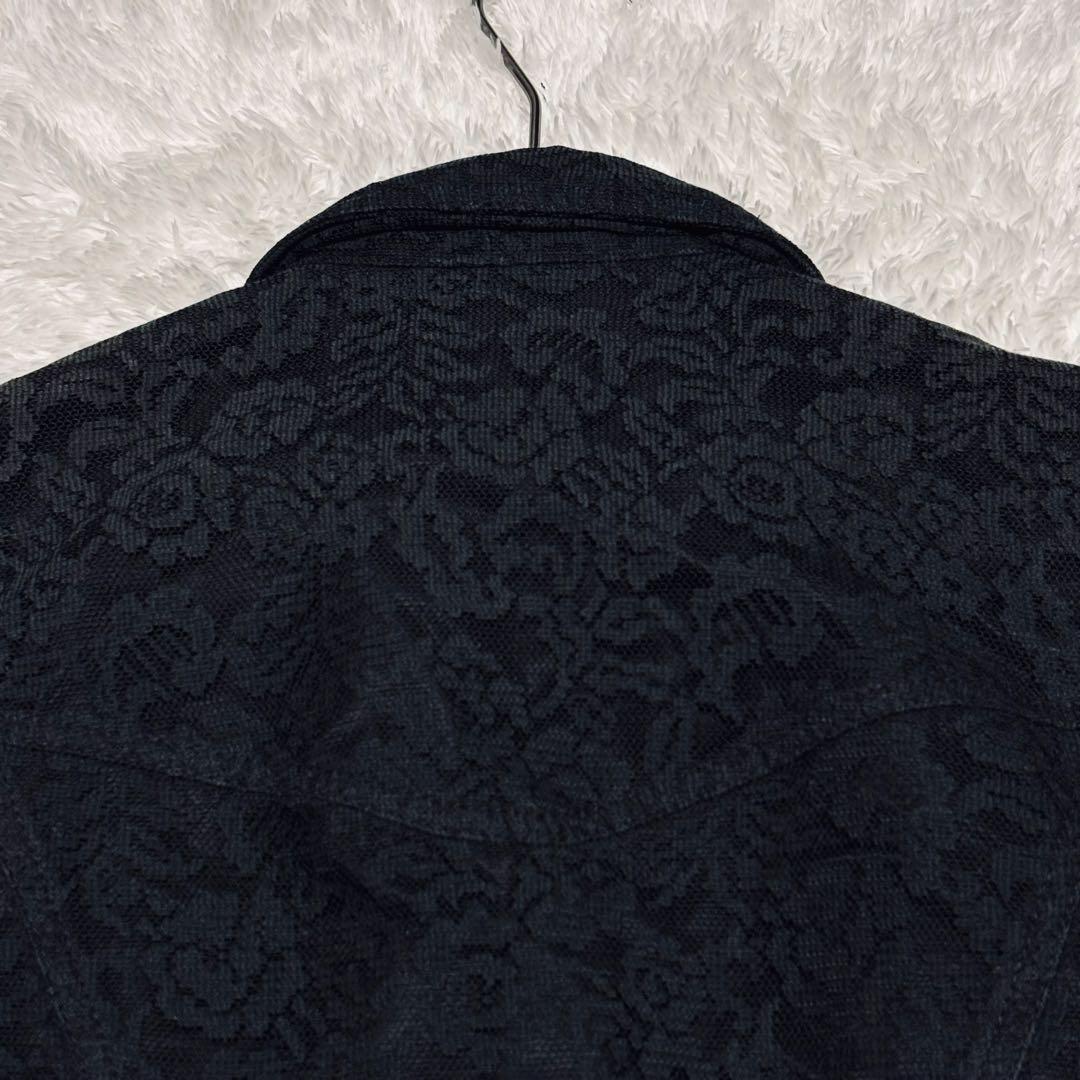 極希少 ヴェルサーチ クロップド丈 短丈 ジャケット レース メデューサ 黒