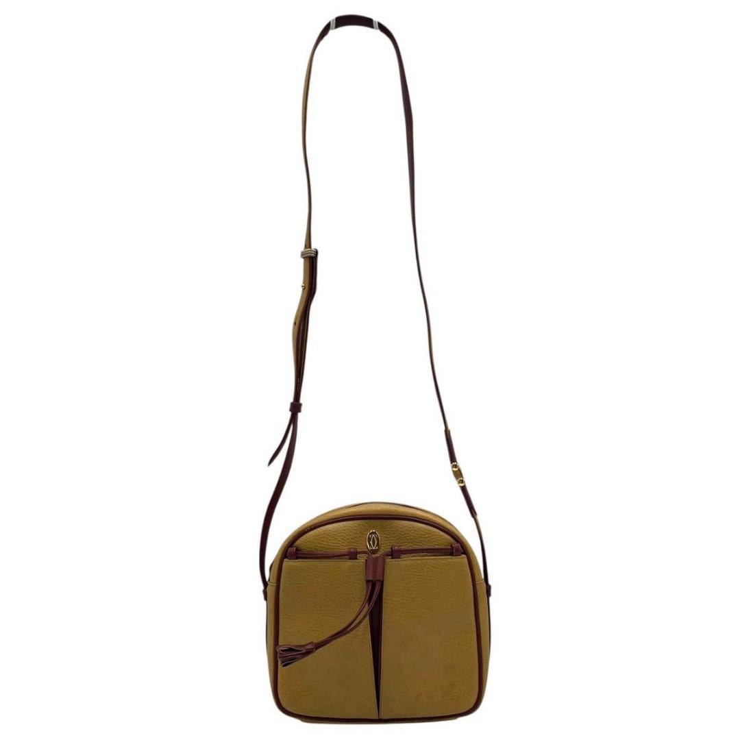 Cartier カルティエ ショルダーバッグ レザー イエロー ポシェット