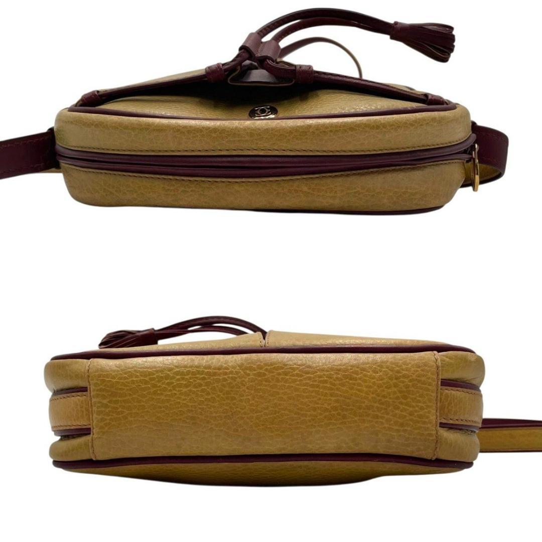 Cartier カルティエ ショルダーバッグ レザー イエロー ポシェット