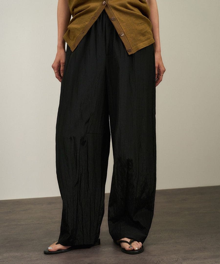 SALON adam et rope' ウールナイロンワッシャーパンツ