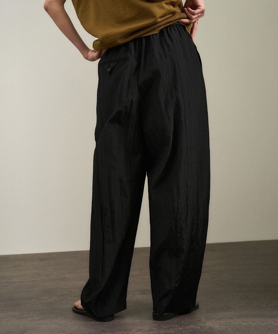 SALON adam et rope' ウールナイロンワッシャーパンツ