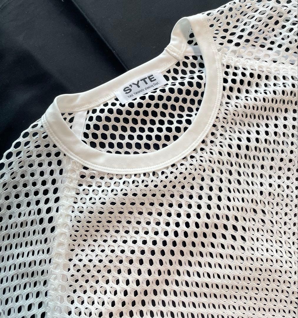 新品タグ付 S'YTE ハニカムメッシュラグランスリーブプルオーバー