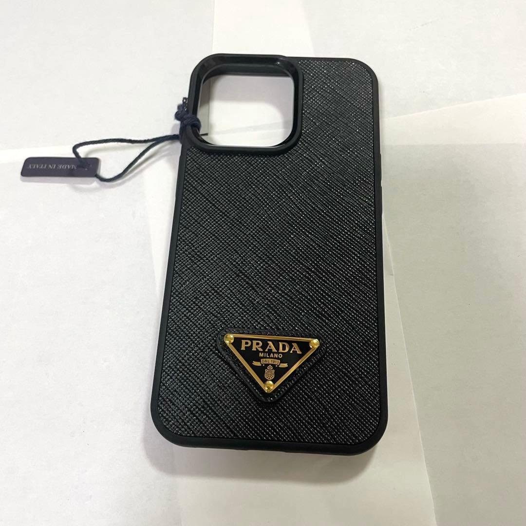 【新品】PRADA プラダ iPhone13pro サフィアーノレザー 黒